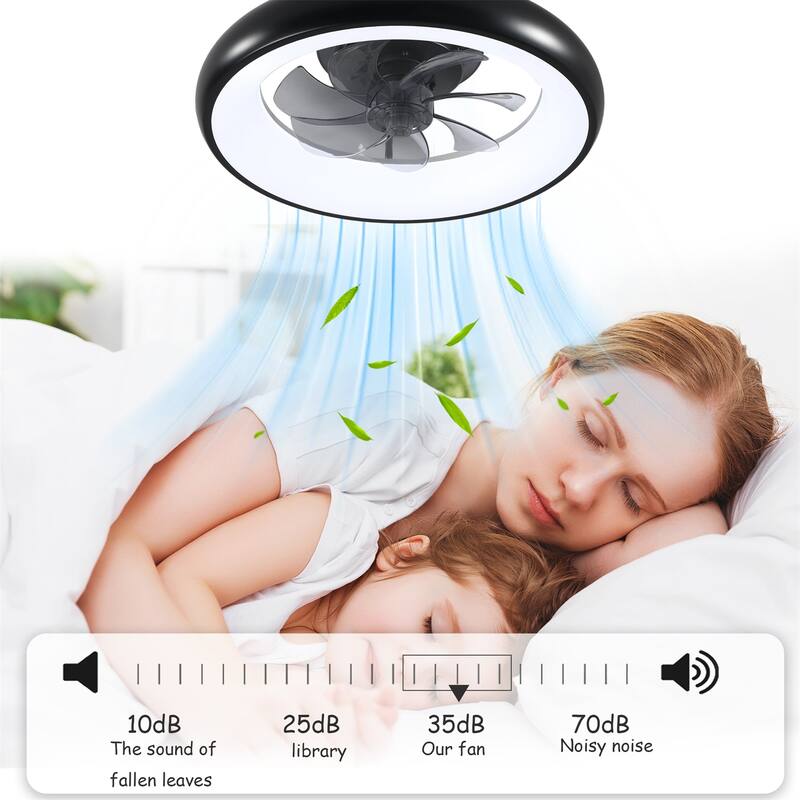 19" Pumpkin Lamp Indoor Fan Light with Remote Control & Reversible DC Motor with LED Light