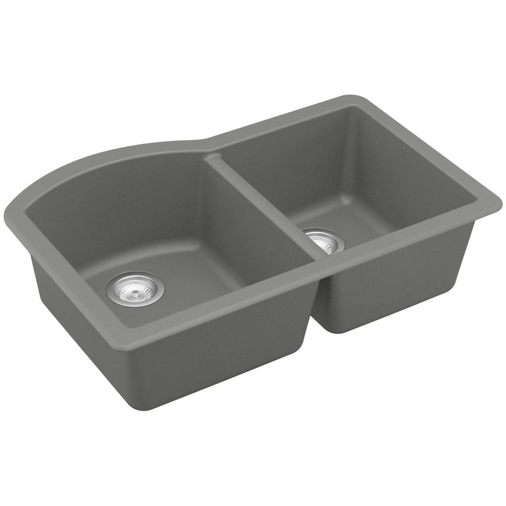 Karran USA QU-610 Quartz QU 32" Undermount Double Basin Quartz