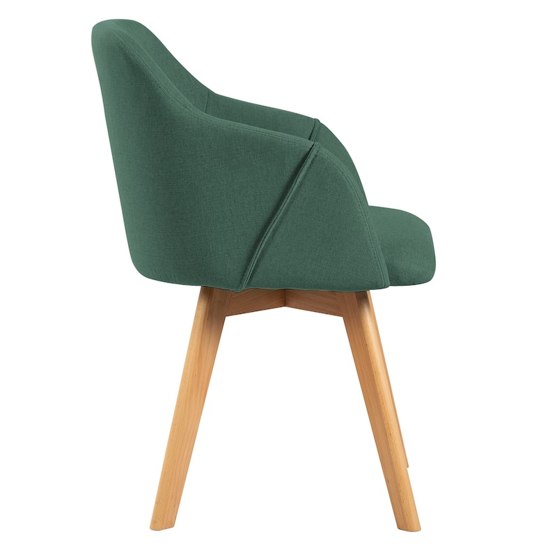 Upholstered Swivel Dining Chairs Set of 2 with Solid Wood Legs - 33.1" H x 21.5" W x 22.5" D