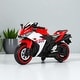 preview thumbnail 1 of 17, 12V Electric Kids Ride On Motorcycle with Lights, Bluetooth Music, Training Wheels, Manual Throttle, Gift for Boys Girls Age 3-6 Red
