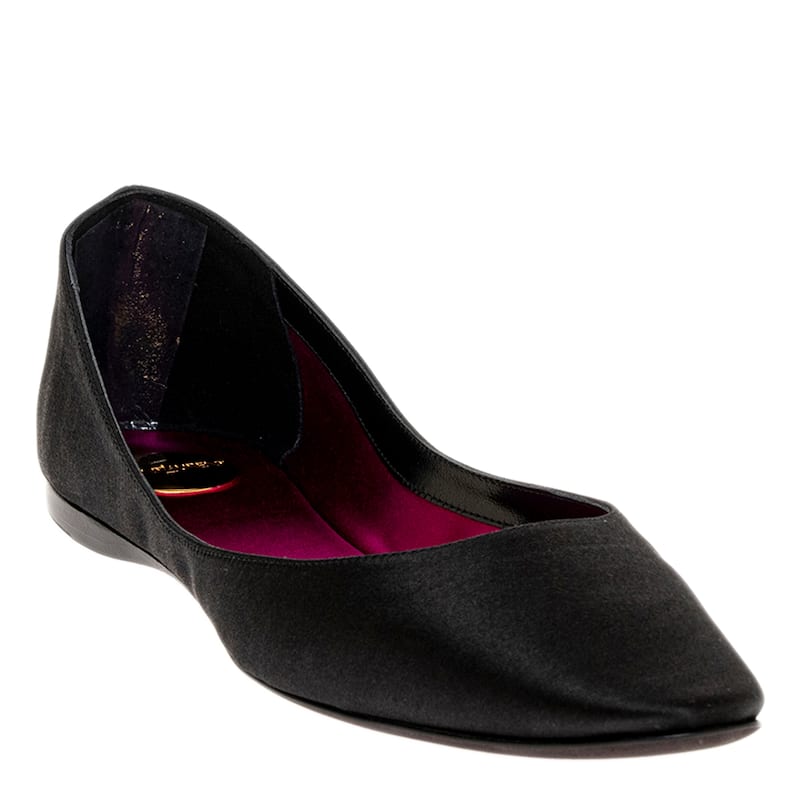 Saint Laurent Lou Ballerinas in Satin Crepe - 39 EU