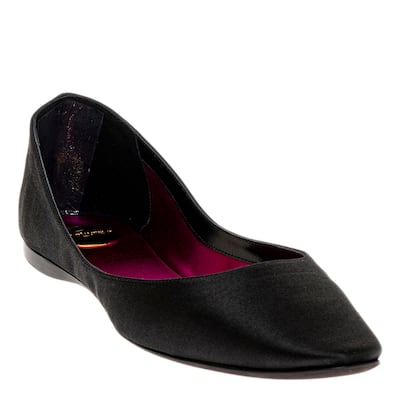 Saint Laurent Lou Ballerinas in Satin Crepe