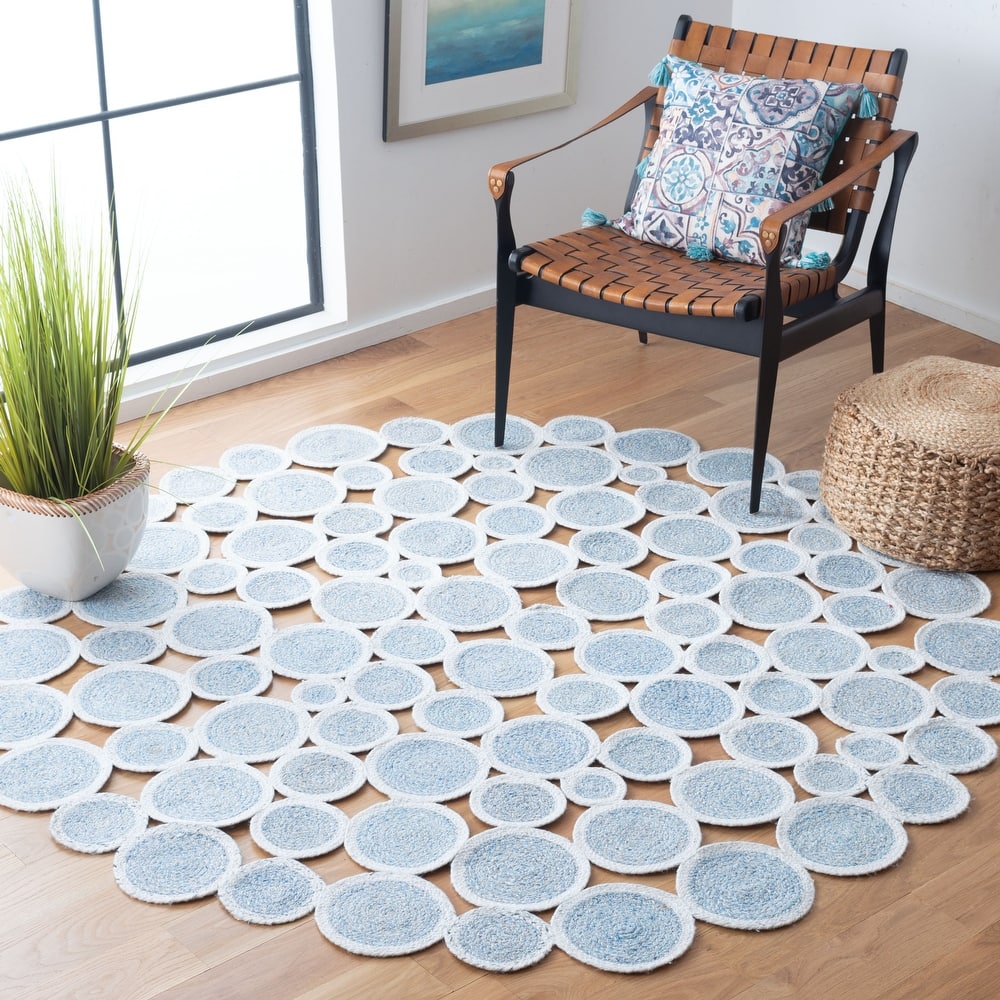 SAFAVIEH Handmade Cape Cod Tomie Circles Rug