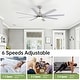 preview thumbnail 5 of 70, 52/66/72/84 Inch Smart Ceiling Fan with Light ,Wall Switch, APP Control,Dimmable LED,8 Blades