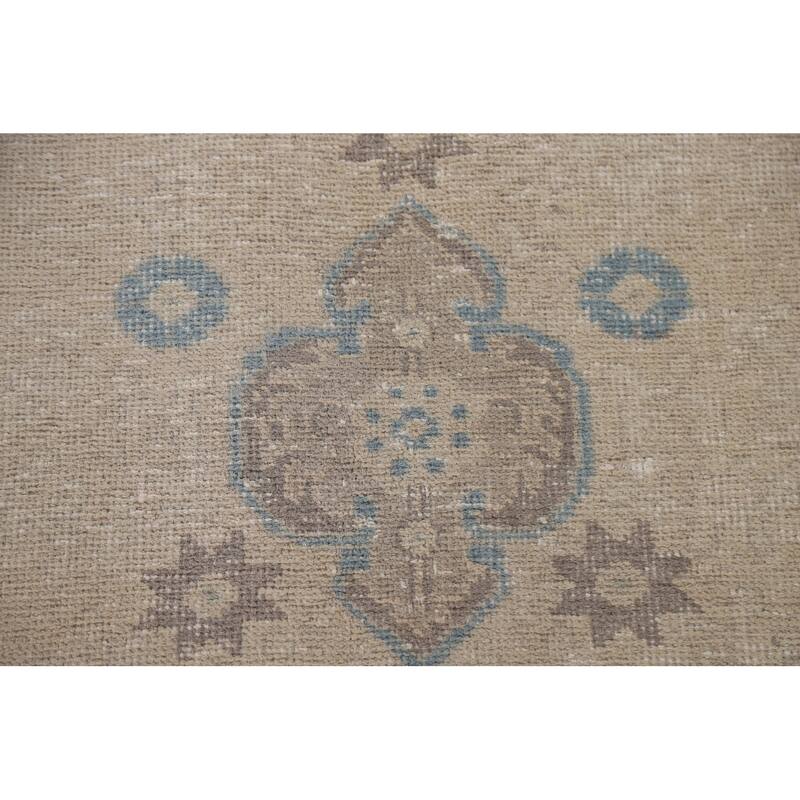 Hand Knotted Oriental 100% Wool Carpet Traditional Medallion Beige & Ivories Tabriz Area Rug - 12' 10'' X 9' 6''