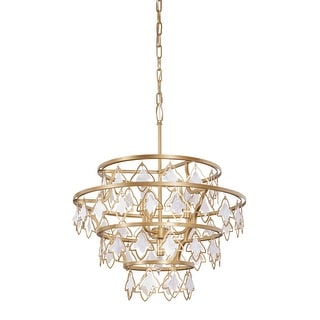 Varaluz Fleur 4-Light Chandelier - French Gold
