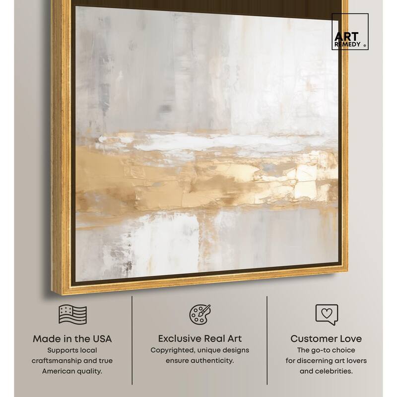 Melted Goldscape III Canvas by Art Remedy