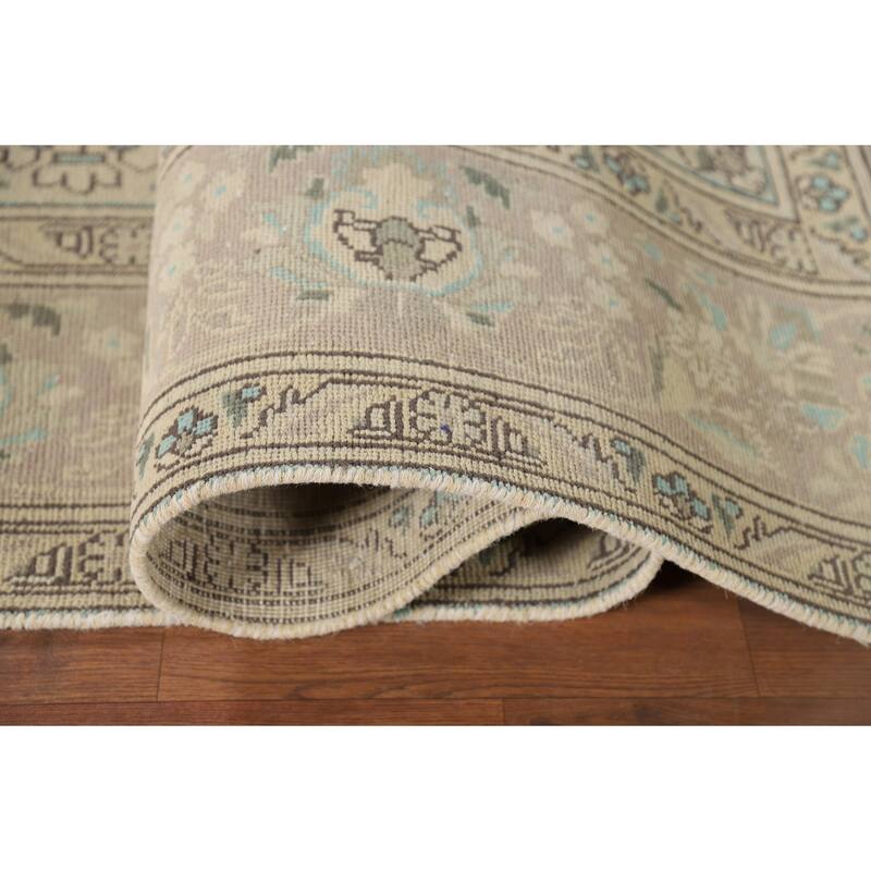 Tabriz Vintage Persian Area Rug Handmade Traditional Wool Carpet - 8'3" x 11'2"