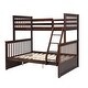 preview thumbnail 11 of 18, House Bed with Roof Design Twin/Twin House Bunk Bed With Shelves And Drawers,Sturdy Construction Loft Bed-Espresso