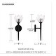 preview thumbnail 8 of 6, Shea 1-Light Matte Black Wall Sconce