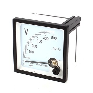 AC 0-500V Measuring Range Panel Mounting Voltmeter SQ-72 72mm x 72mm ...