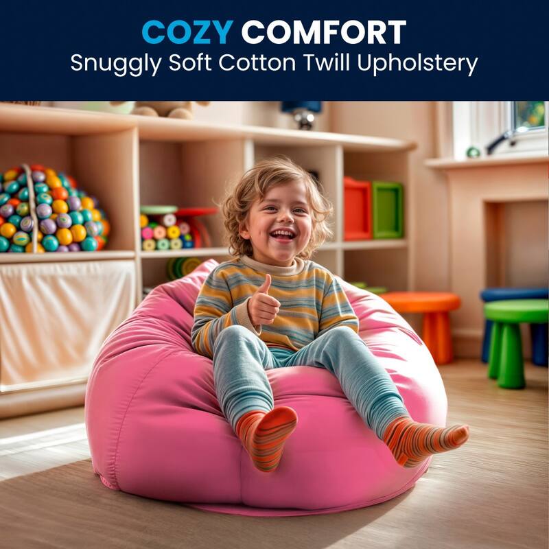 Small Refillable Bean Bag Chair for Kids and Teens