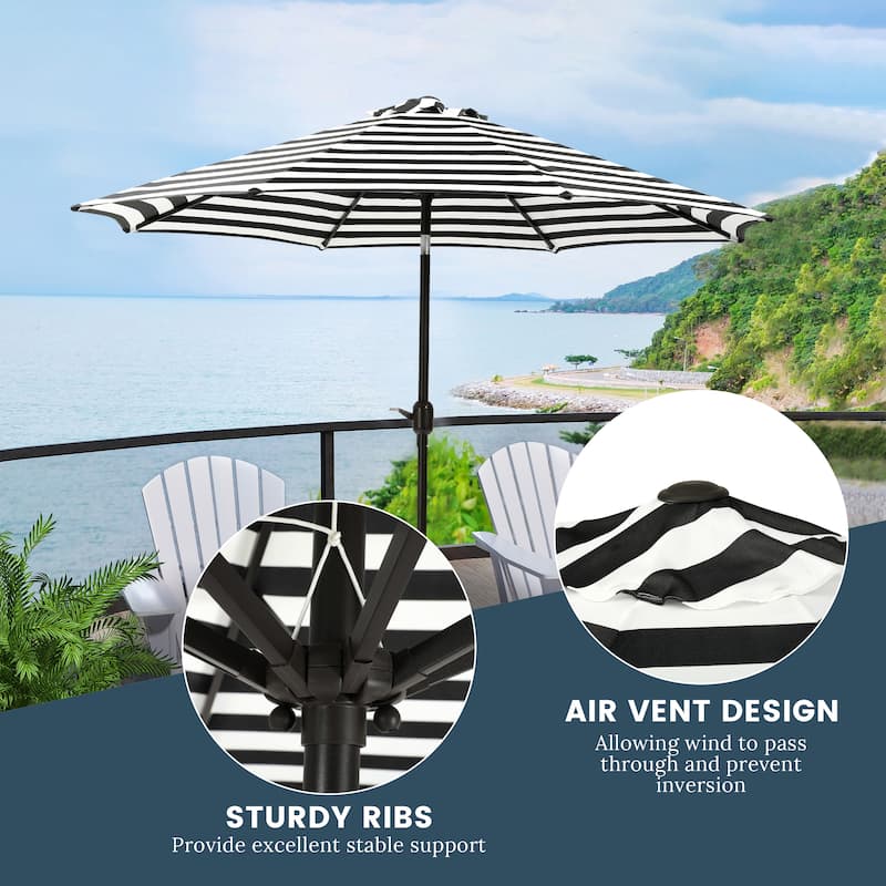 Holme 9-foot Steel Market Patio Umbrella with Tilt-and-Crank