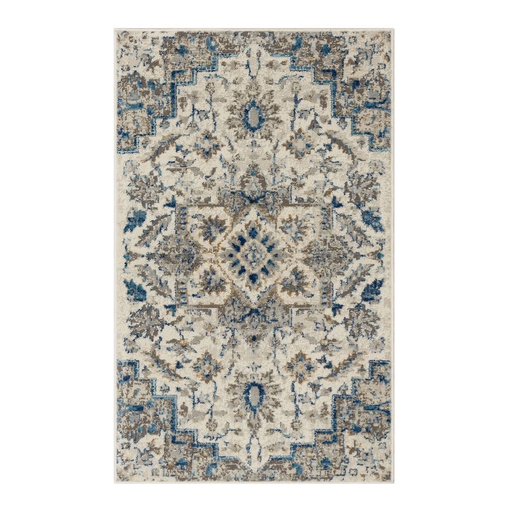 Mohawk Home Pandora Floral Ornamental Medallion Woven Area Rug