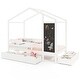 preview thumbnail 6 of 18, Kids House-Shaped Twin Size Bed with 2 Large Drawers with Blackboard