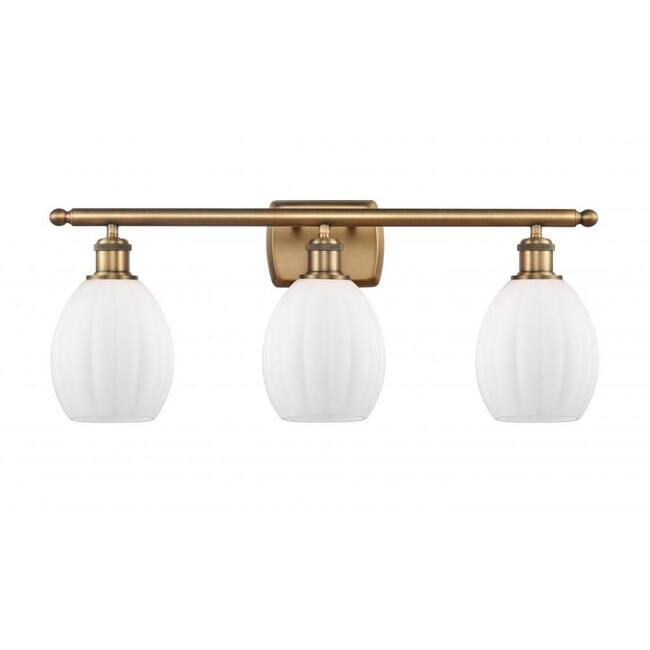 Innovations Lighting Eaton 3 Light 26" Wide Bathroom Vanity Light - Brushed Brass / Matte White