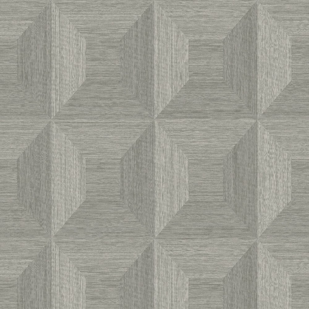 Seabrook Designs Squared Away Geometric Embossed Vinyl Unpasted Wallpaper