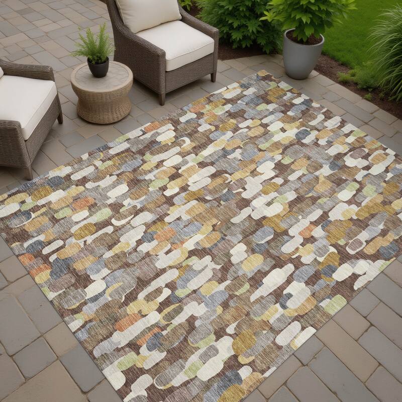 Machine Washable Indoor/ Outdoor Contemporary Drew Chantille Rug