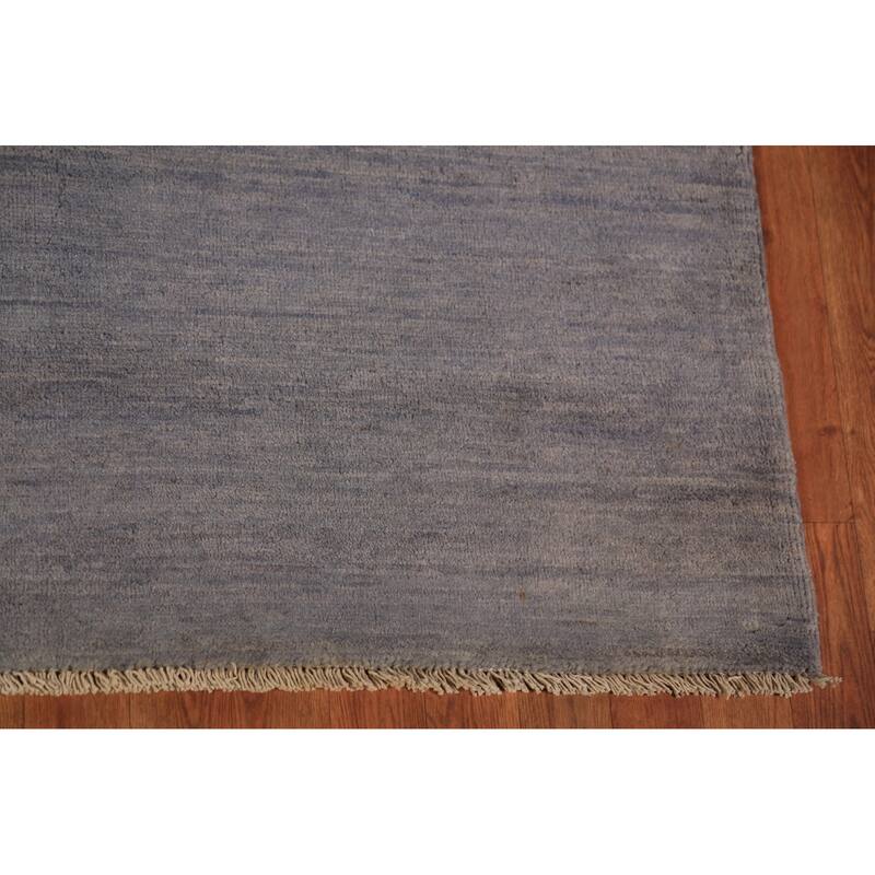 Grey Modern Gabbeh Oriental Area Rug Handmade Wool Carpet - 6'7" x 9'8"