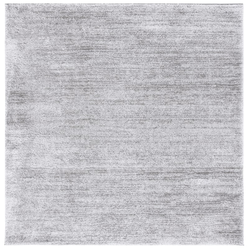 SAFAVIEH Tahoe Shag Mahala Abstract 1.2-inch Thick Rug - 6'7" Square - Grey/Dark Grey