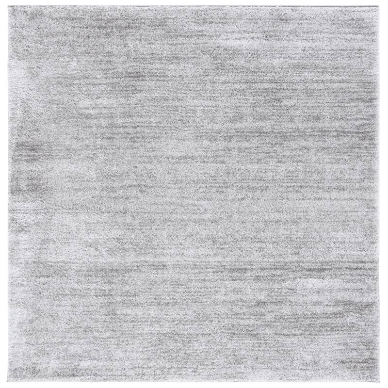 SAFAVIEH Tahoe Shag Yaprak Abstract 1.2-inch Thick Rug - 6'7" Square - Grey/Dark Grey - Square