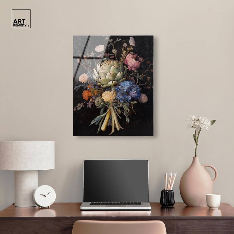 Moody Artichoke II Acrylic by Art Remedy, Ready to Hang