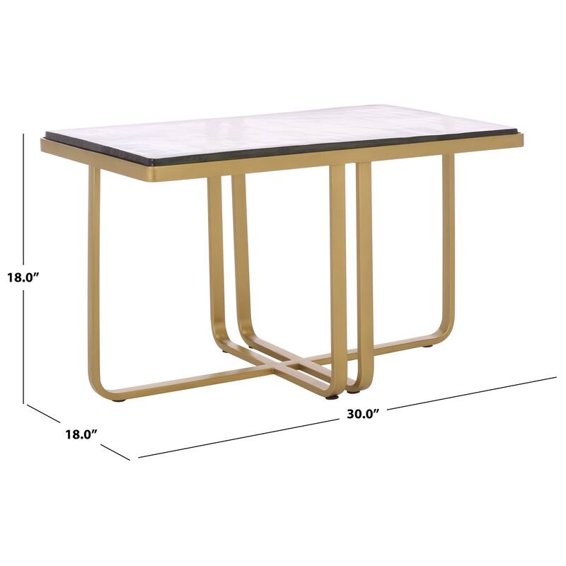 SAFAVIEH Couture Dominic Glass Top Coffee Table - 30"W x 18"D x 18"H