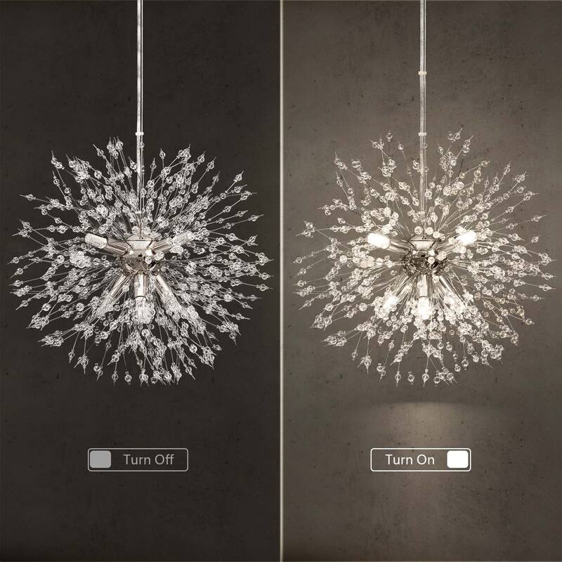 8/9/12/16-Light Modern Linear Sputnik Firework Dandelion Crystal Chandelier