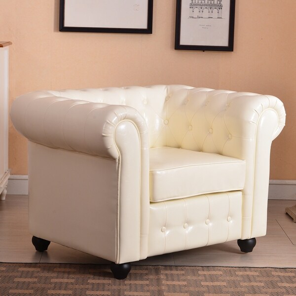 Shop Belleze Armrest Scroll Armrest Chair Classic Accent ...