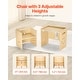 preview thumbnail 3 of 5, UIMOSO Montessori Weaning Table and Chair Set, 3 In 1 Wooden Toddler Table and Chairs with Chalkboard, Adjustable Height