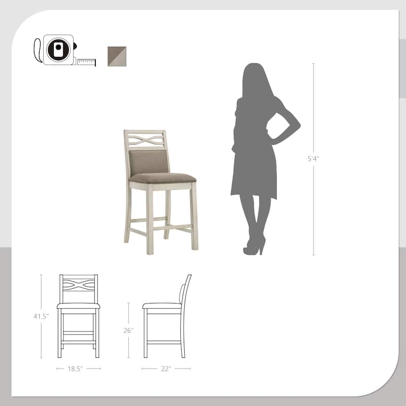 Eileen Wood Counter Height 5-Piece Dining Set