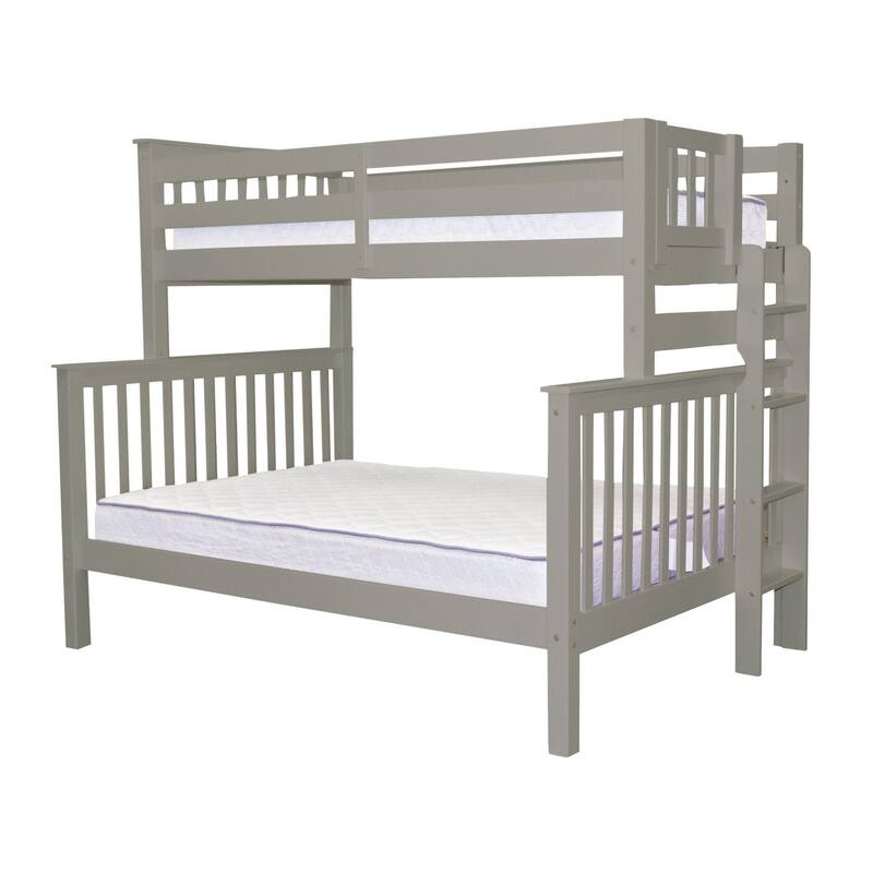 Taylor & Olive Trillium Twin over Full Bunk Bed with End Ladder