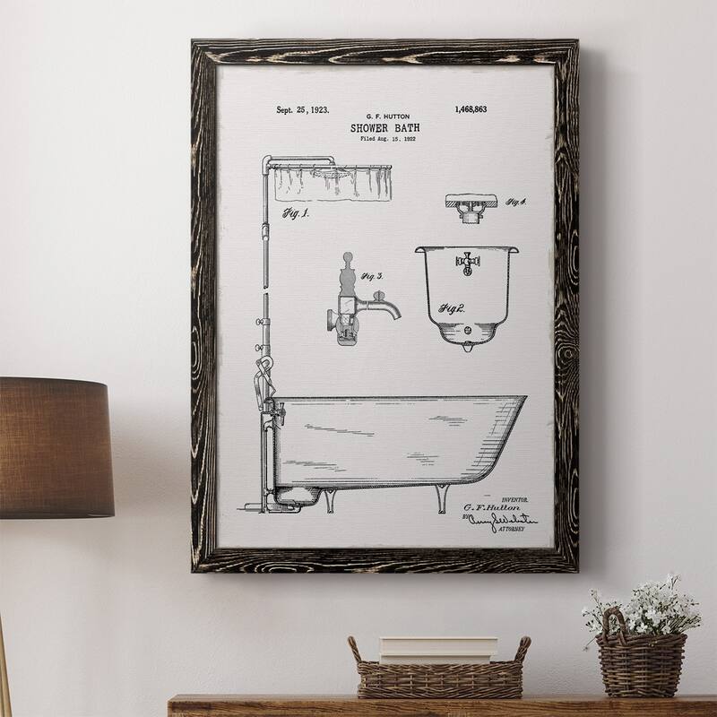 Vintage Bath I-Premium Framed Canvas - Ready to Hang