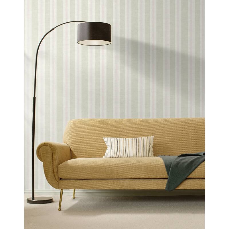 Seabrook Designs Harmonia Linen Stripe Unpasted Wallpaper