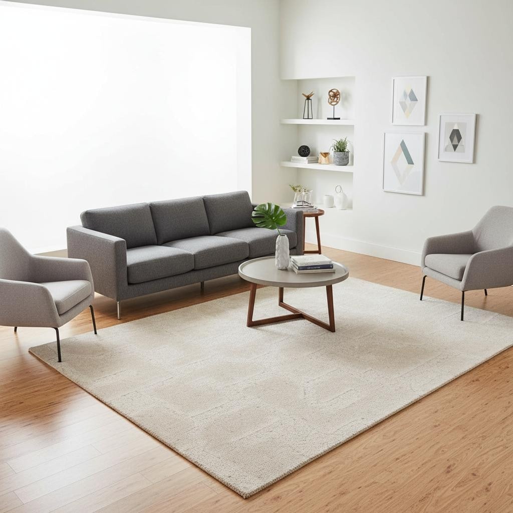 HomeRoots Geometric Modern Rectangle Area Rug - 5' X 8'