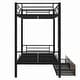 preview thumbnail 11 of 9, Metal Bunk Bed With drawers, Twin, Black