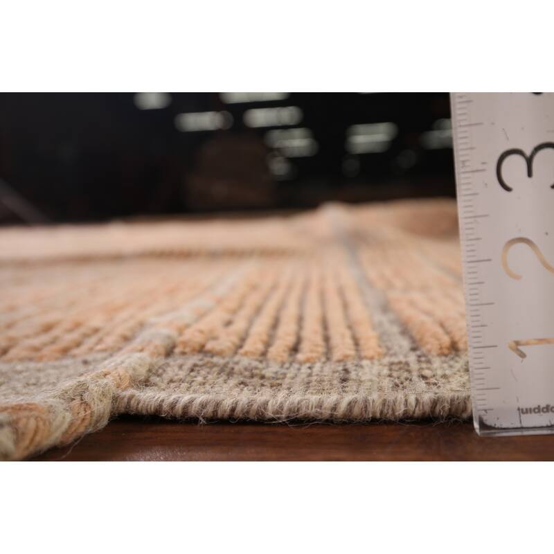 Striped Moroccan Area Rug Handmade Wool Carpet - 8'11"x 12'6"