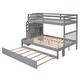 preview thumbnail 12 of 38, Wood Bunk Bed with Twin Size Trundle