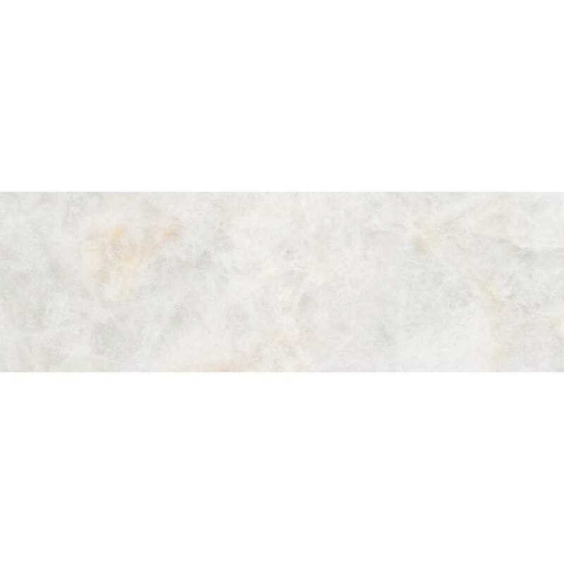 Syros 12x40 Glossy Pearl Marble Look Ceramic Wall Tile - Large Format
