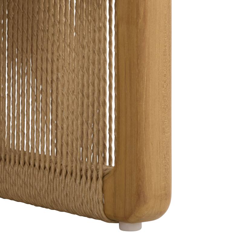 SAFAVIEH Couture Gale Teak & Hyacinth Patio Chair - 32"W x 34"D x 24"H