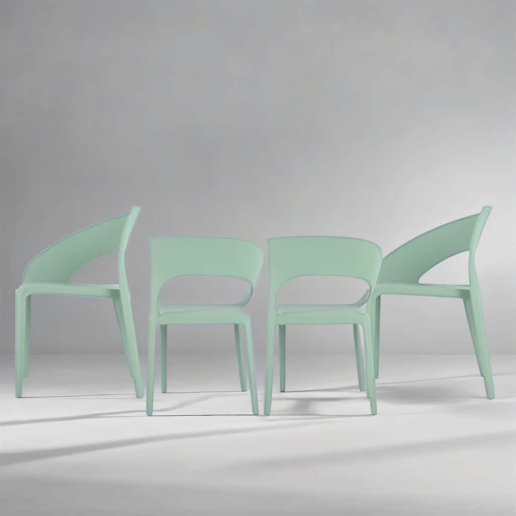 PP Dining Chair - Single-Side Design for Indoor/Outdoor, Single