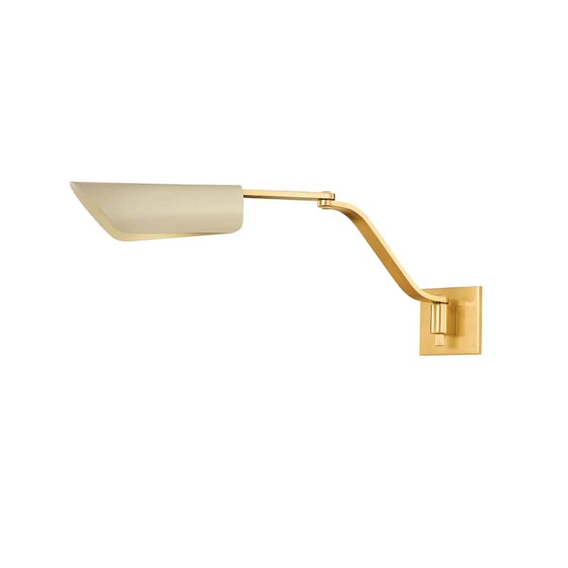Hudson Valley Lighting 6810 Douglaston 10" Tall Wall Sconce - Aged Brass / Soft Sand