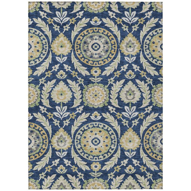 HomeRoots Floral Transitional Rectangle Outdoor Rug