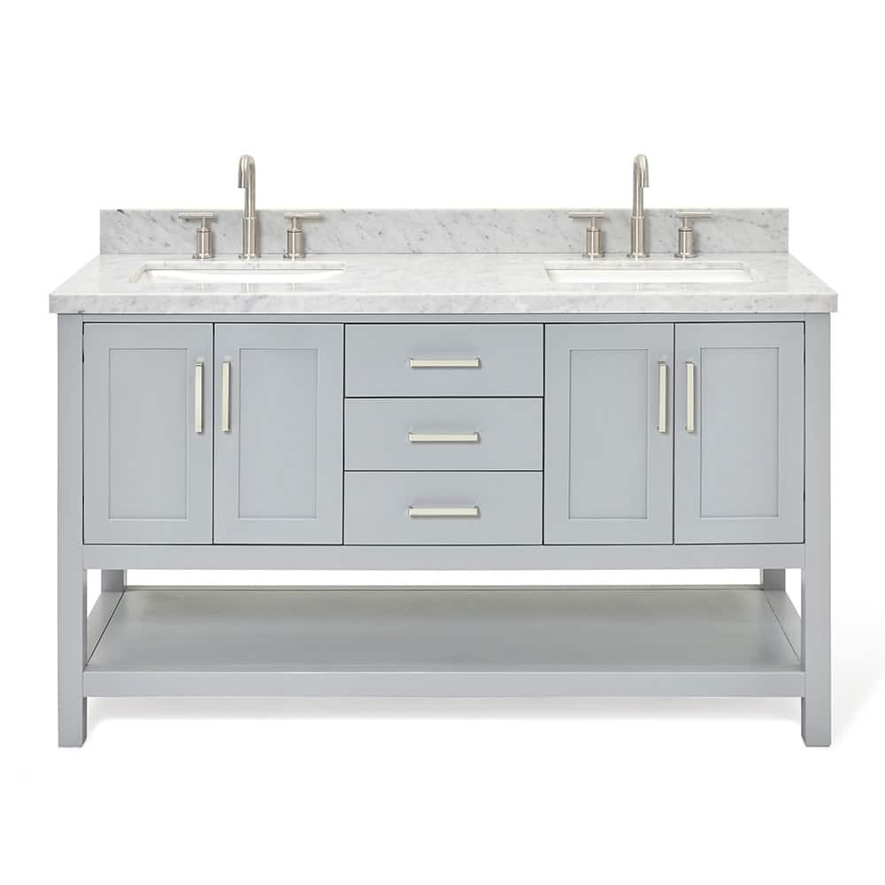 Ariel S061DCWRVO Magnolia 60" Free Standing Single Basin Vanity Set