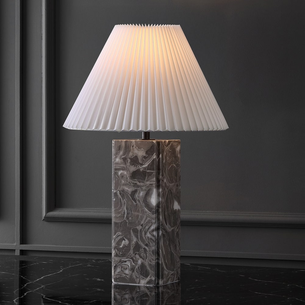 SAFAVIEH Couture Mackenzie Square Marble Table Lamp - 16"W x 16"D x 25"H