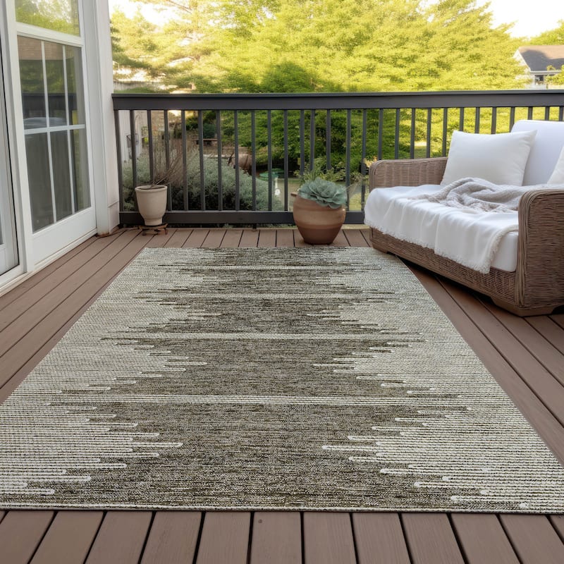 Machine Washable Indoor/ Outdoor Moroccan Boho Rug