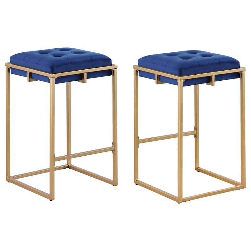 Nadia Upholstered Backless Stool (Set of 2)