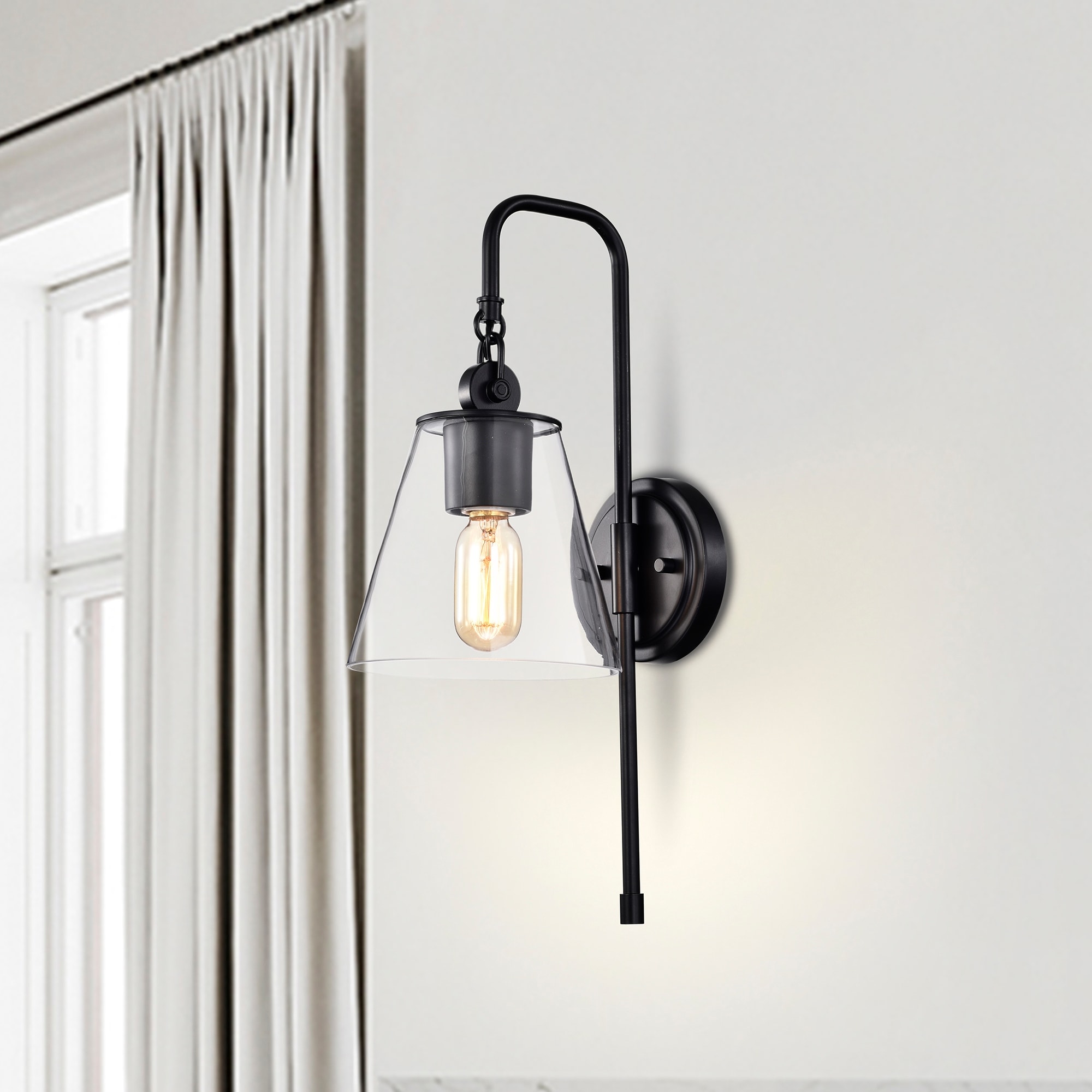 Matte black deals indoor wall sconce