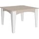 preview thumbnail 21 of 29, Poly Lumber Island Dining Table 44" Square - Birch Woodgrain & White