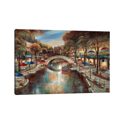iCanvas "Evening On The Canal" by Ruane Manning Canvas Print